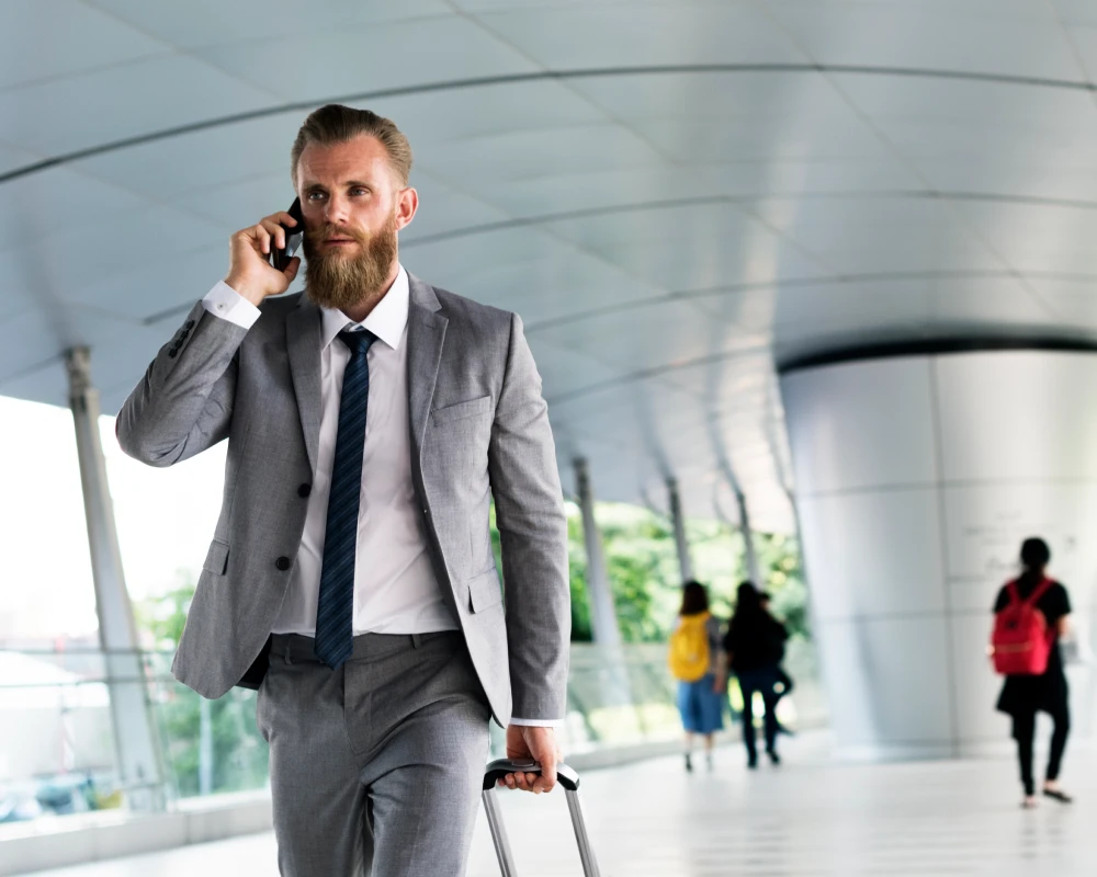 leather wheeled luggage